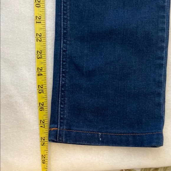 Indigo Blue Straight Leg Jeans with Subtle Fading - Picture 12 of 12